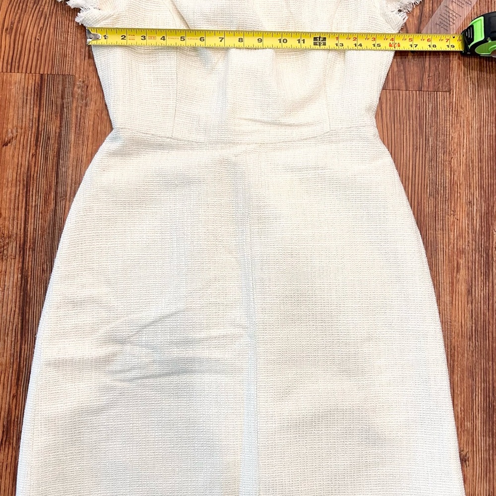 Nanette Lepore Cream Tweed Mini Dress NWT Size 4 Quiet Luxury Chic - Picture 12 of 12